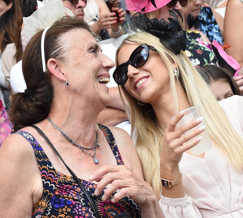 Two ladies enjoying their day at Fontwell Park Races