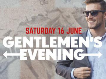 Promotional banner for Gentlemen's Evening.