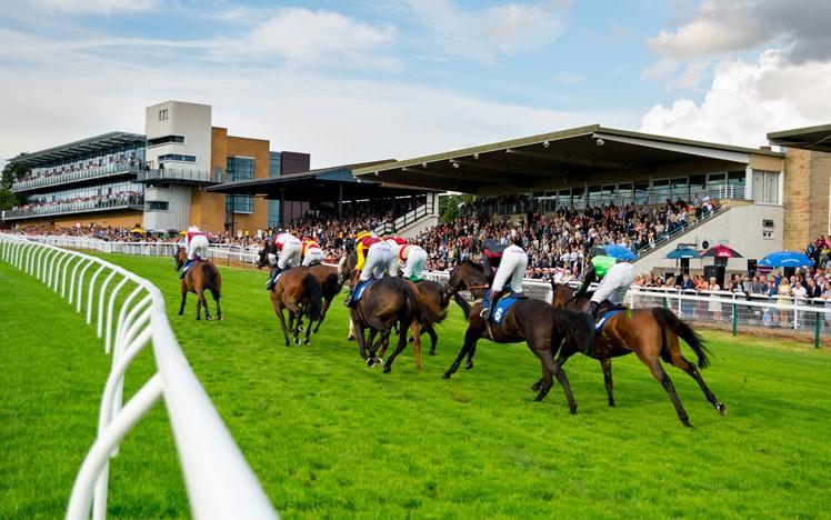 Summer afternoon racing at Fontwell Park in Sussex 