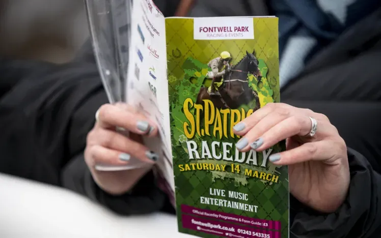 The front of a race programme with the racecard included