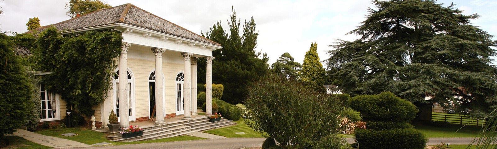 A wide angle view of Fontwell House