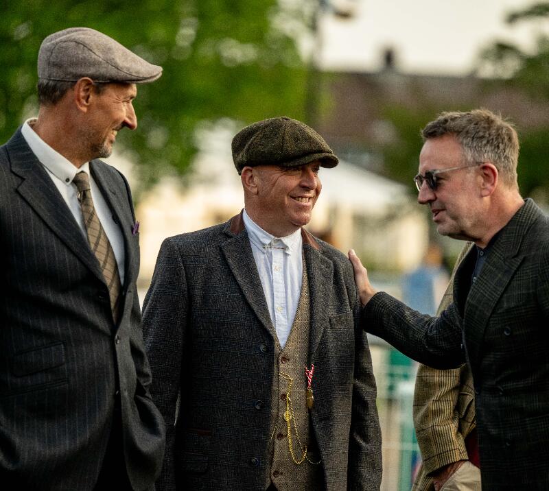 A group of very dapper gents dressed for a race day at Fontwell Park
